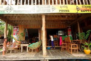 Mango Lounge Beach Restaurant and Rooms on Koh Rong Island, Cambodia.