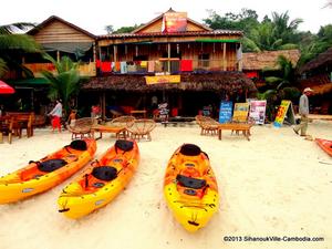 The Rising Sun Guesthouse, Beach Shop & Coffee Shop on Koh Rong Island.